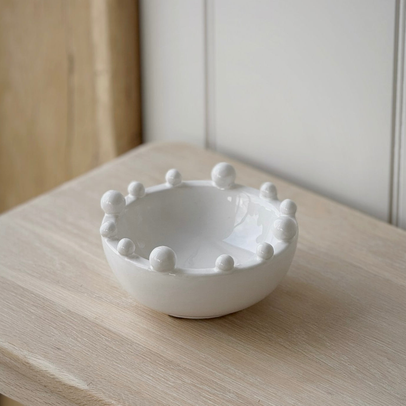 White Trinket Bobble Bowl