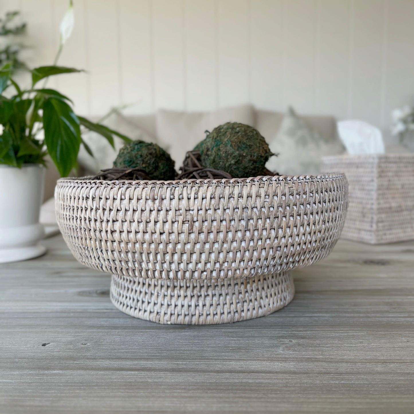 Rattan Round Bowl