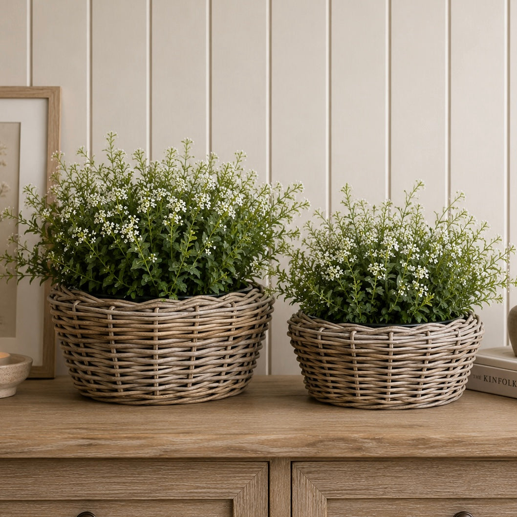 Kingscote Rattan Plant Bowl