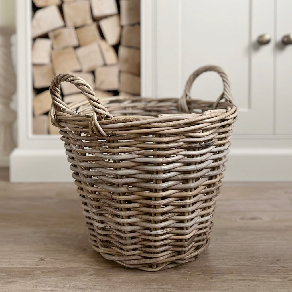 Round Log Basket