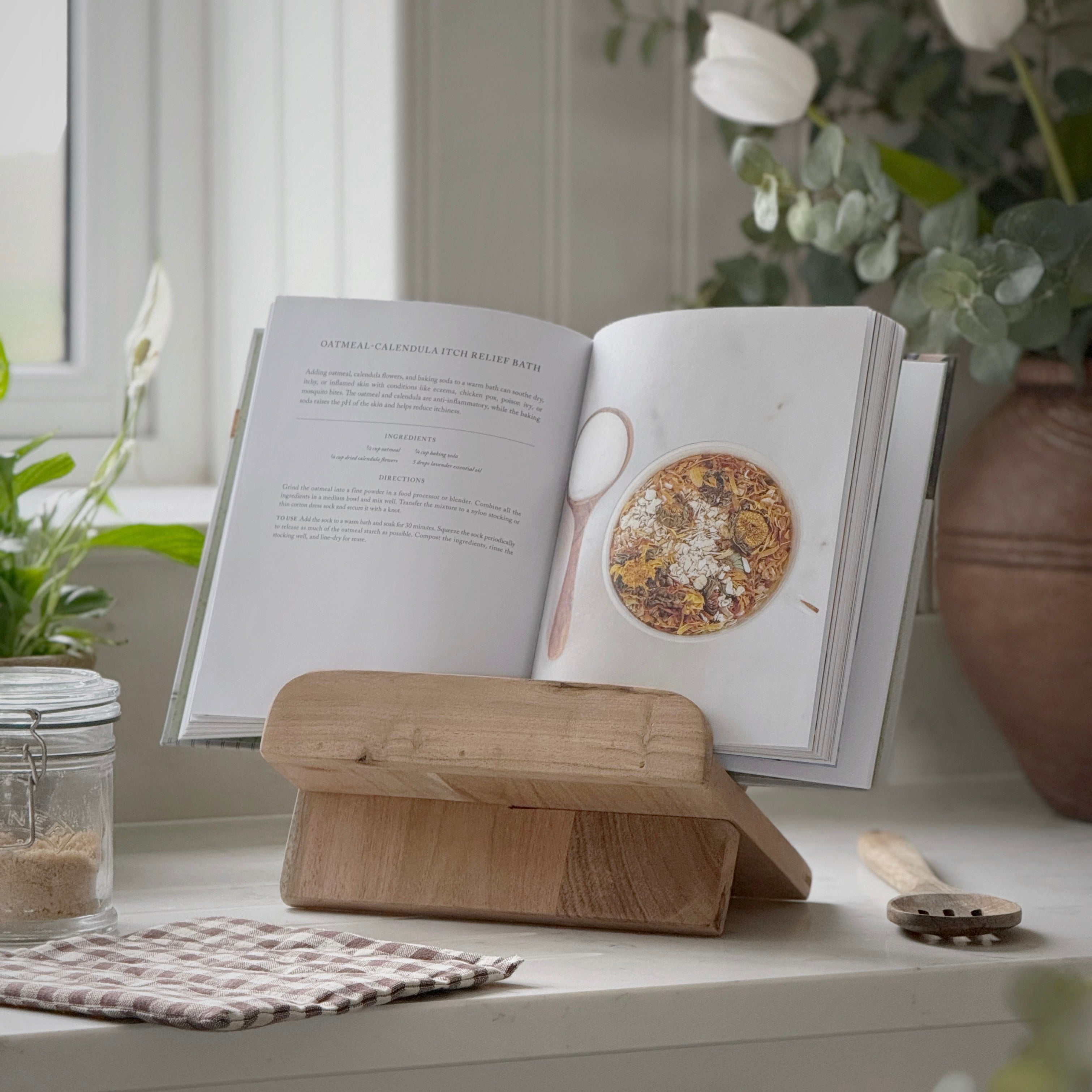 Cookbook Holder Acacia Wood