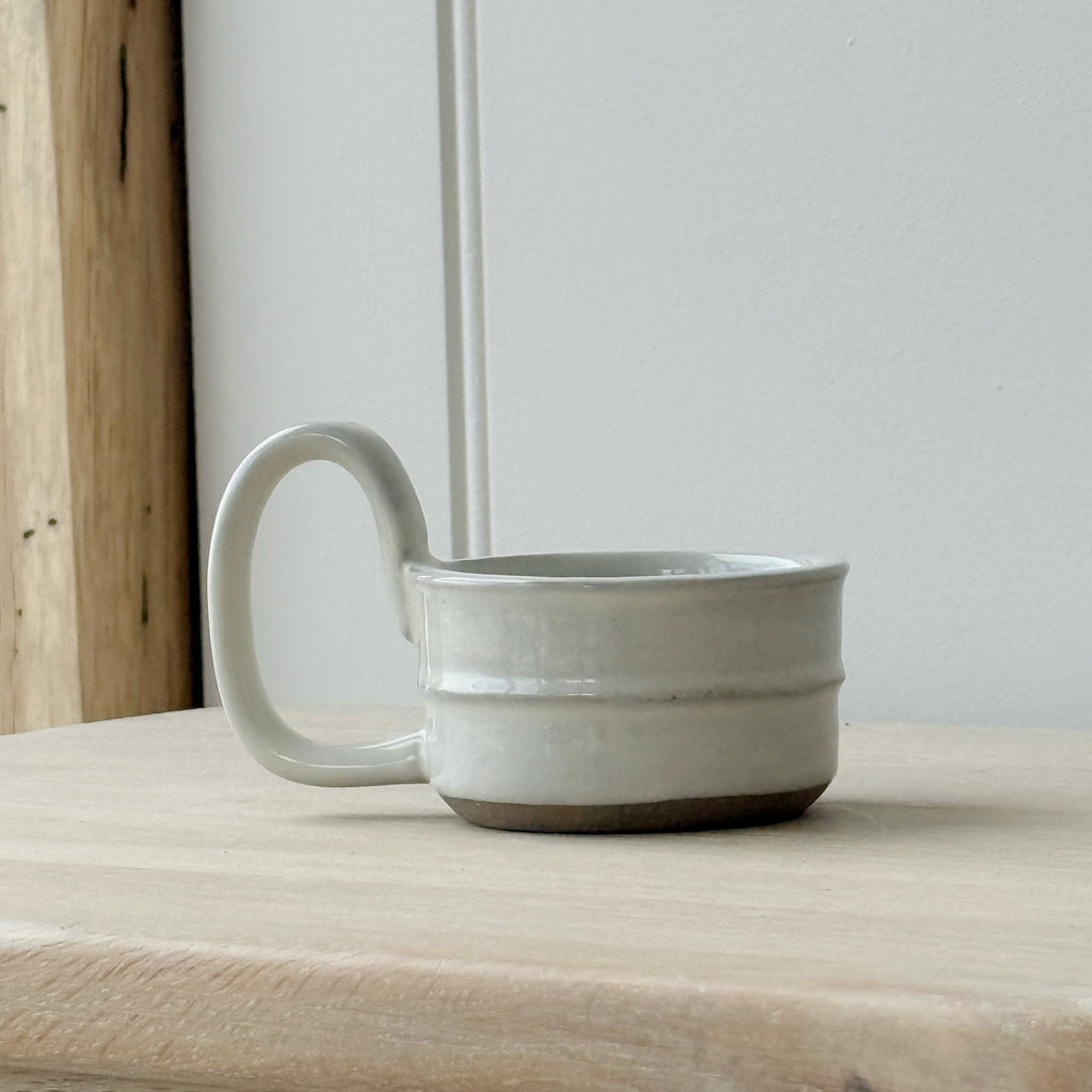 Milk White Stoneware Candle Cup