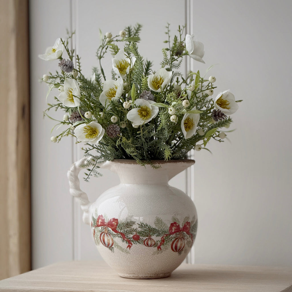 Vintage Style Christmas Bow Jug