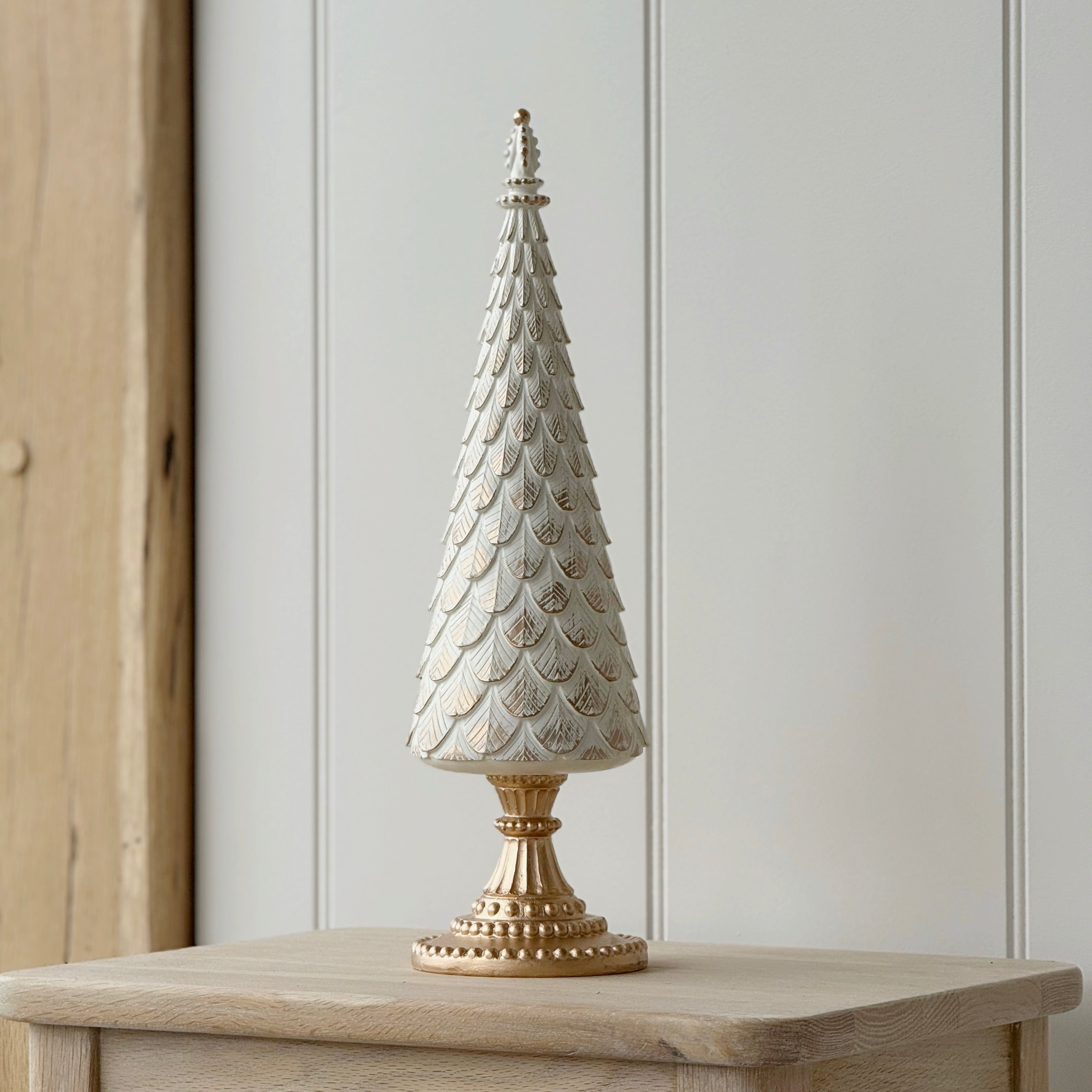 Tall Antique Cream Christmas Tree