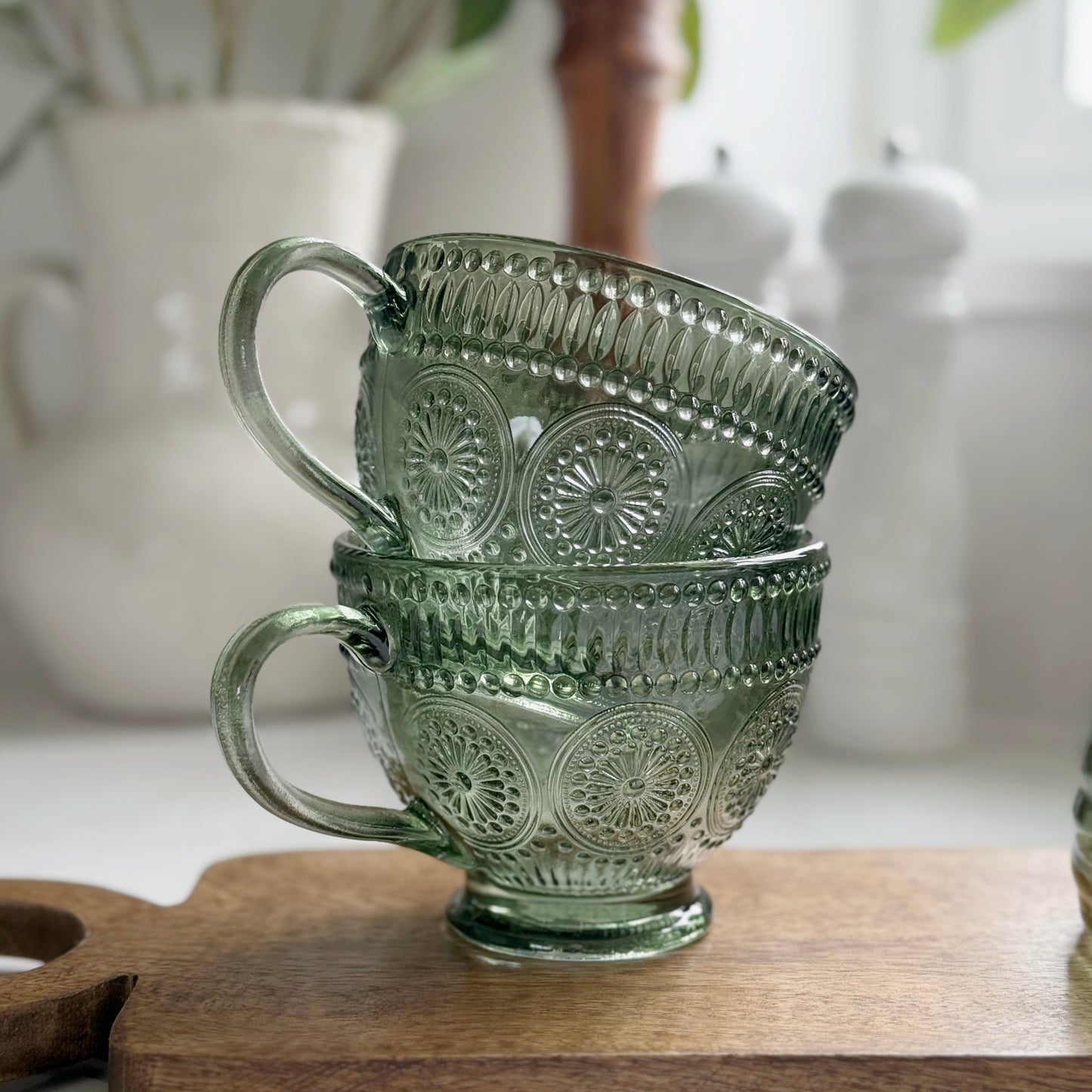 Green Glass Mug