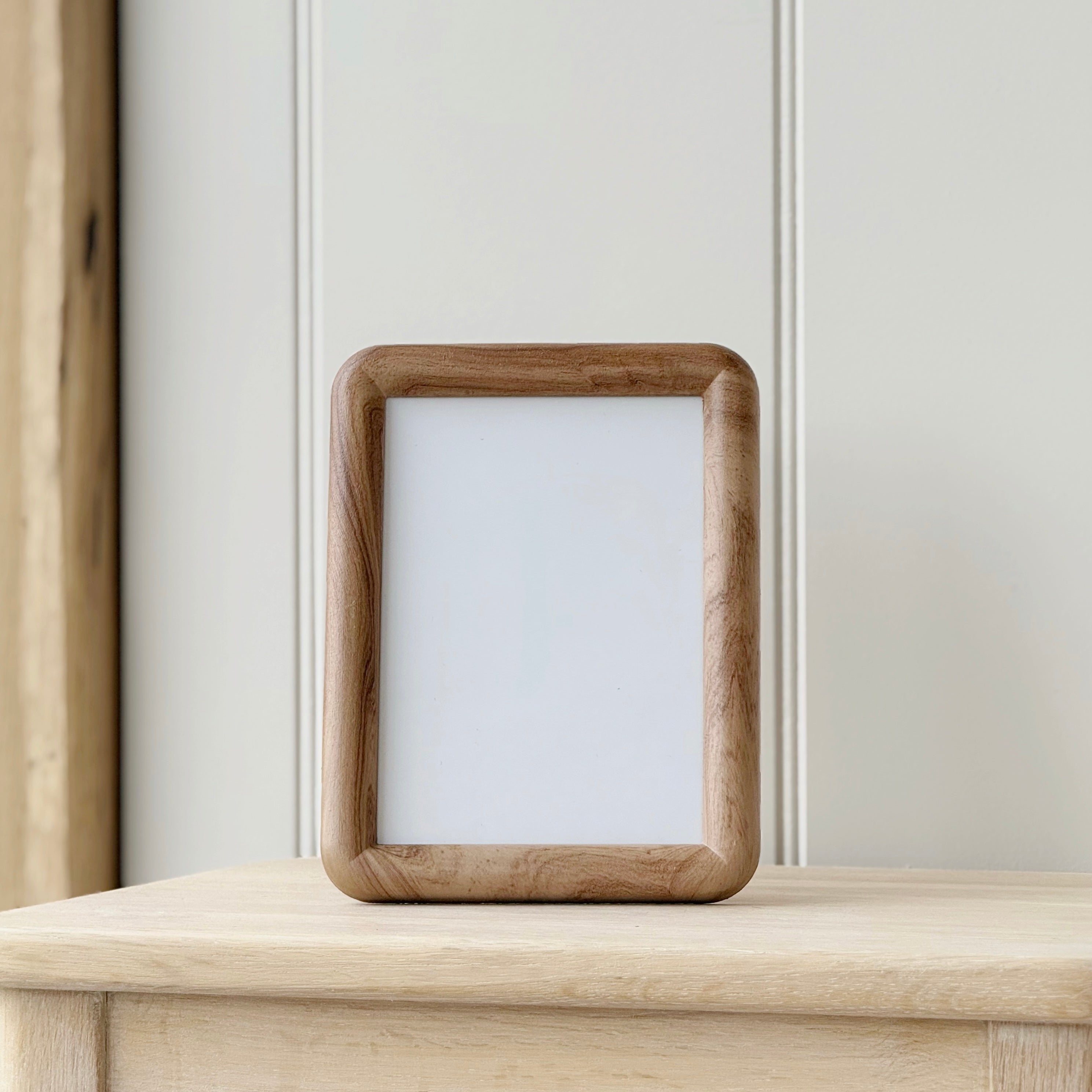 Natural Wood Rolled Edge Picture Frame 5x7