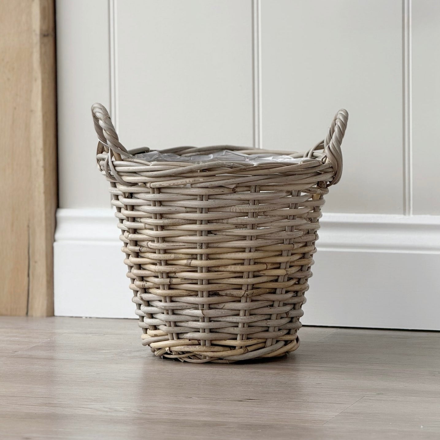 Lined Rattan Basket
