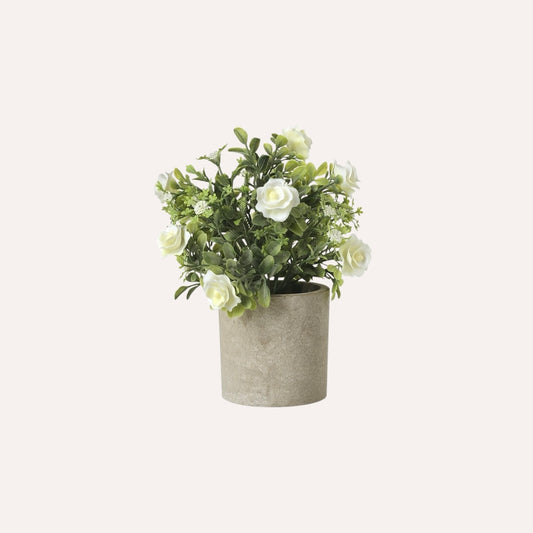 White Faux Rose Plant