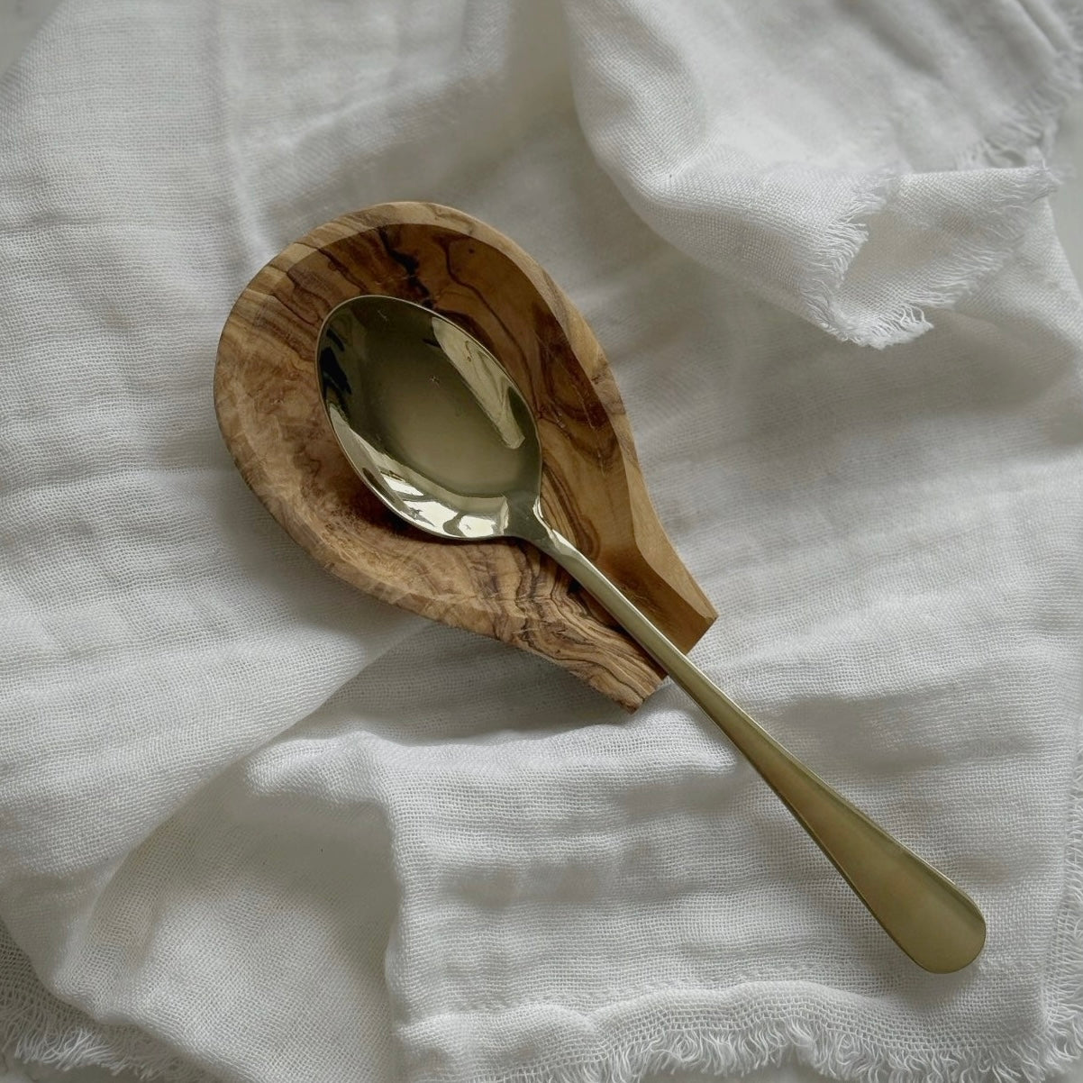 Olive Wood Spoon Holder