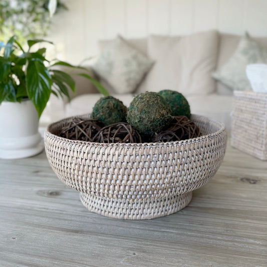 Rattan Round Bowl