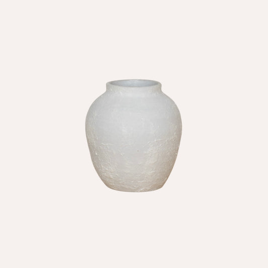 White Stone Vase