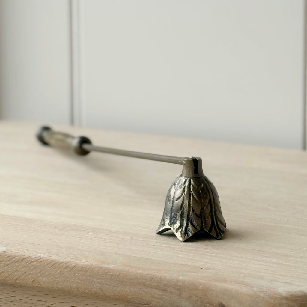 Antique Brass Flower Candle Snuffer