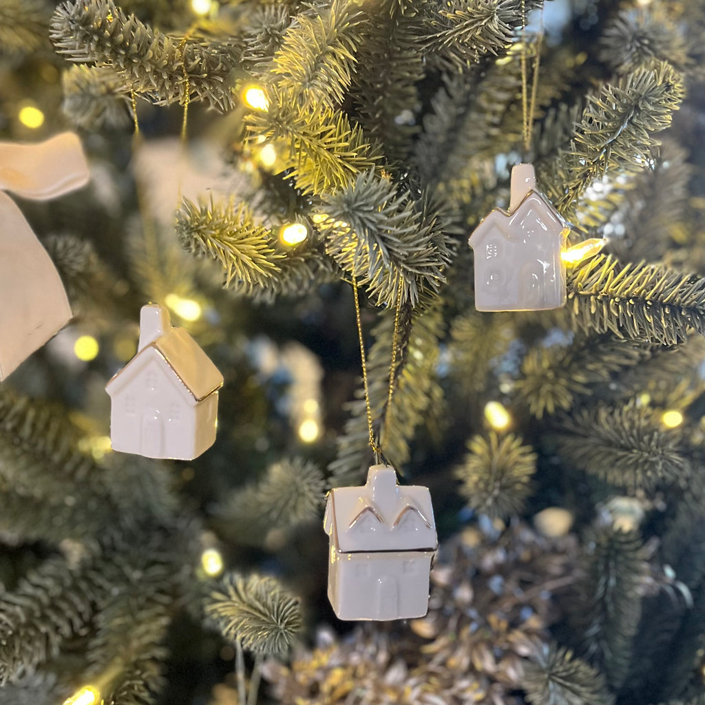 Set Of 3 Little White Houses