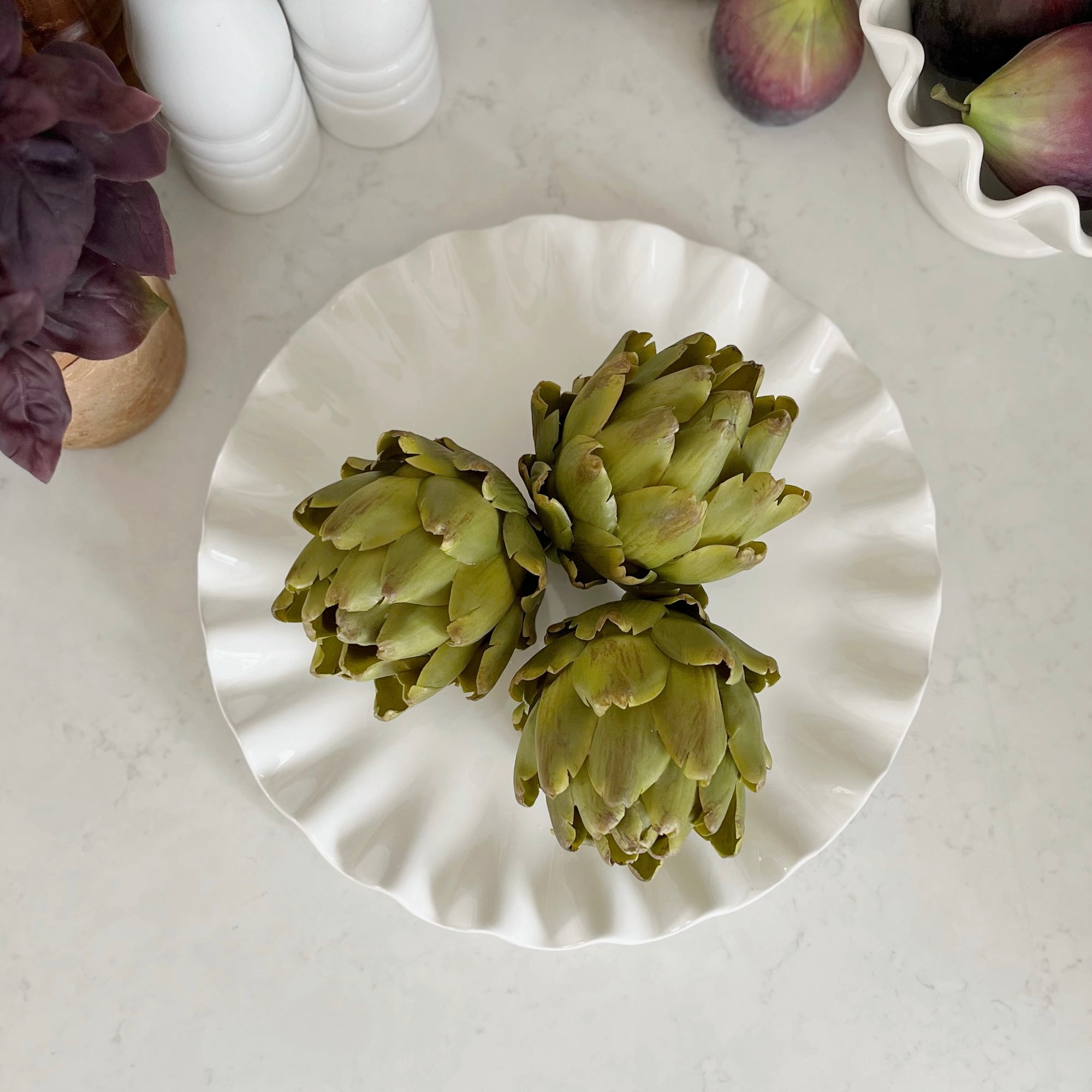 White Ruffled Plate