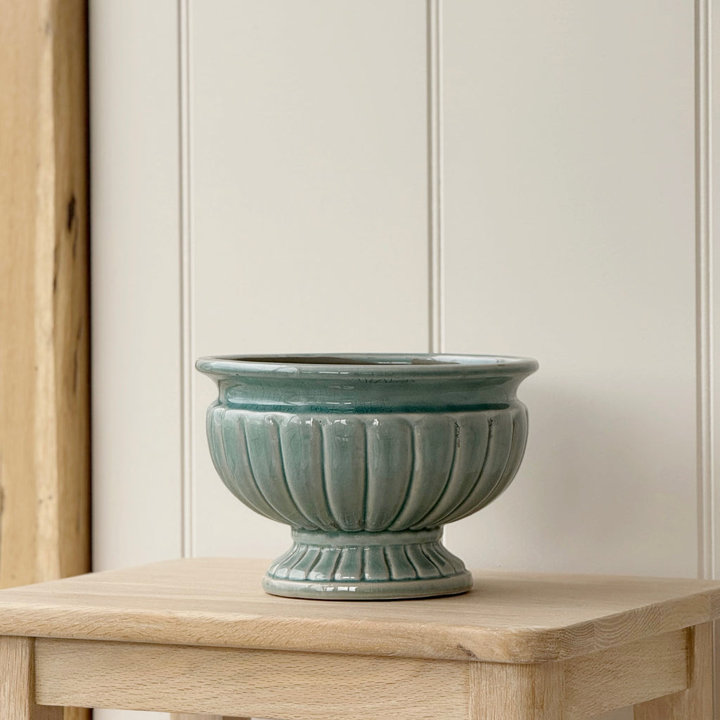 Sea Blue Ornate Planter