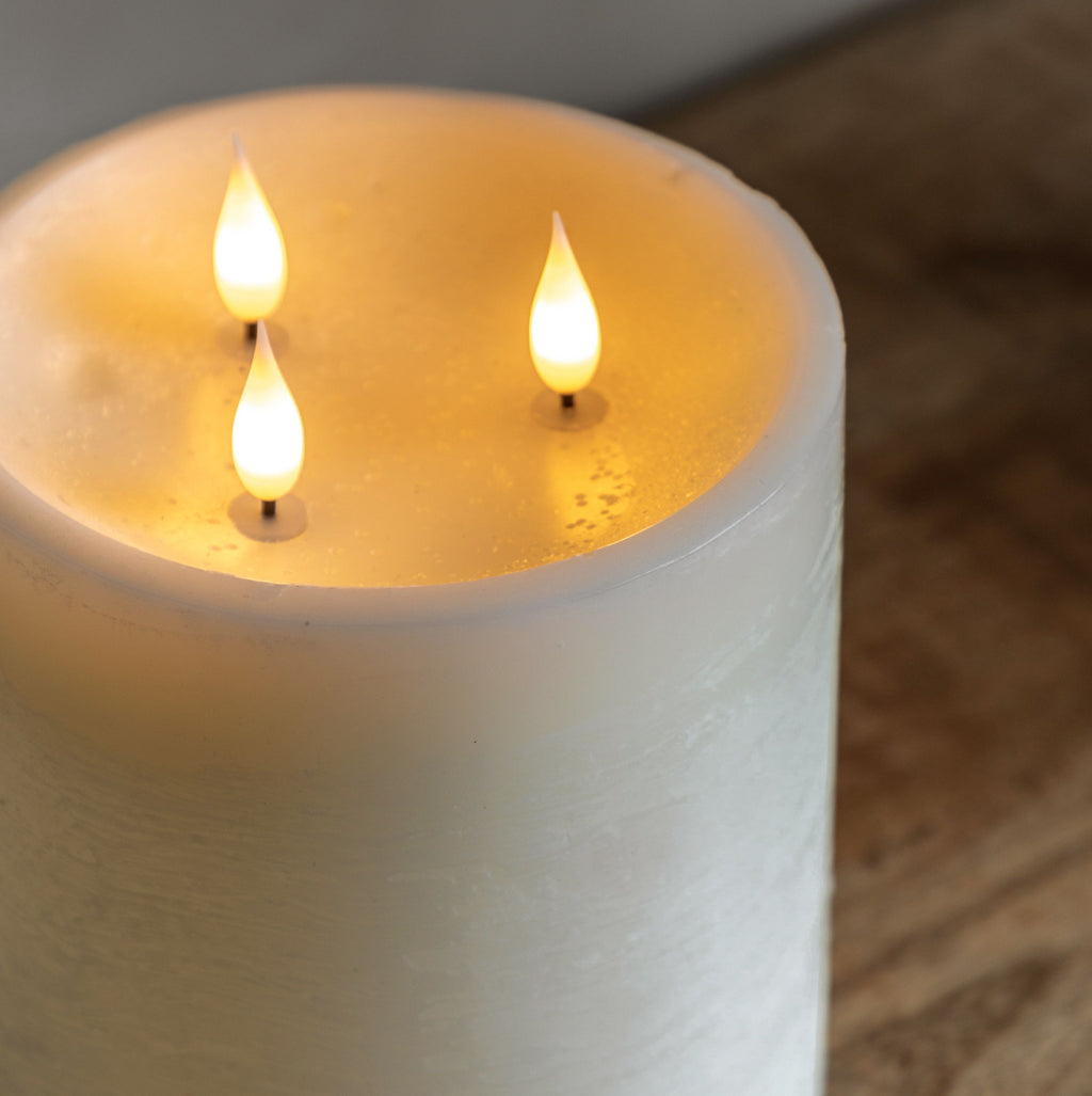 LED 3 Wick Ivory Candle