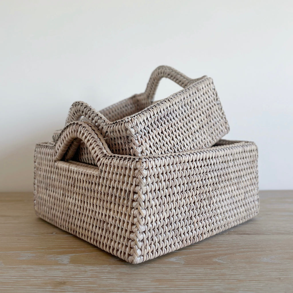 Square Rattan Tray