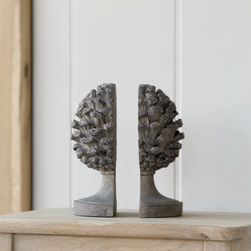 Aged Artichoke Book Ends