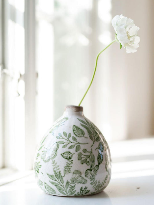 Green Vintage Style Vase