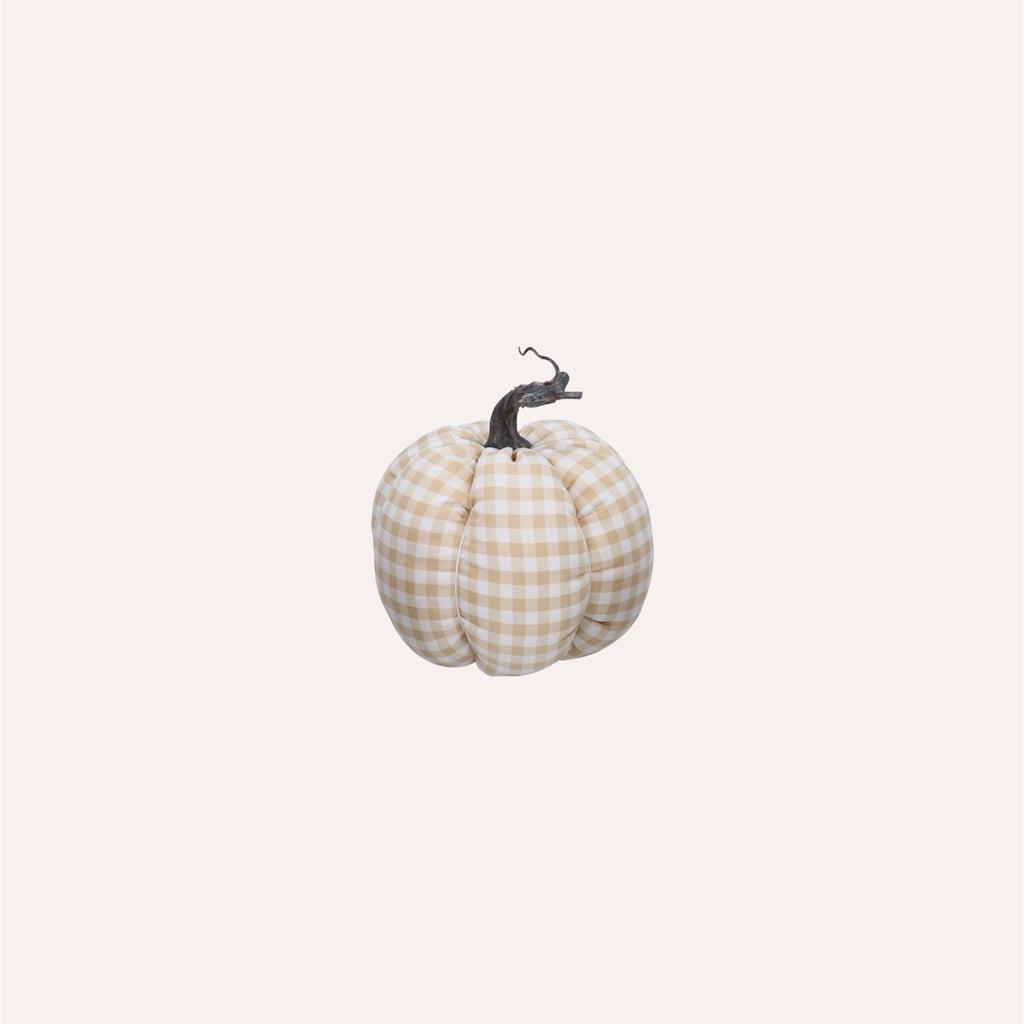 Peach Gingham Pumpkin