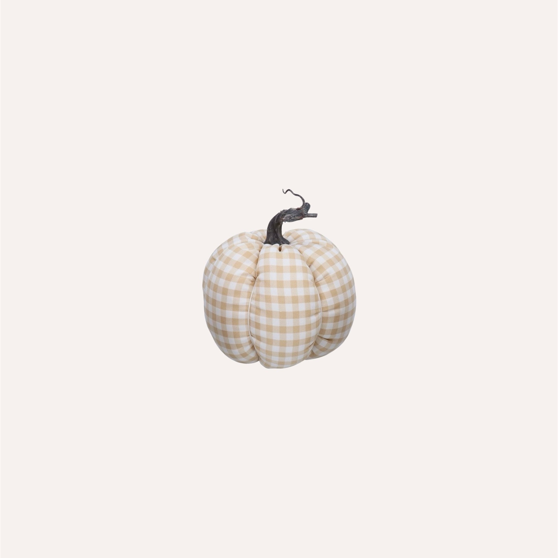 Peach Gingham Pumpkin