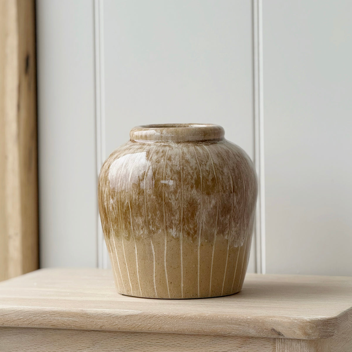 Latte Stripe Vase