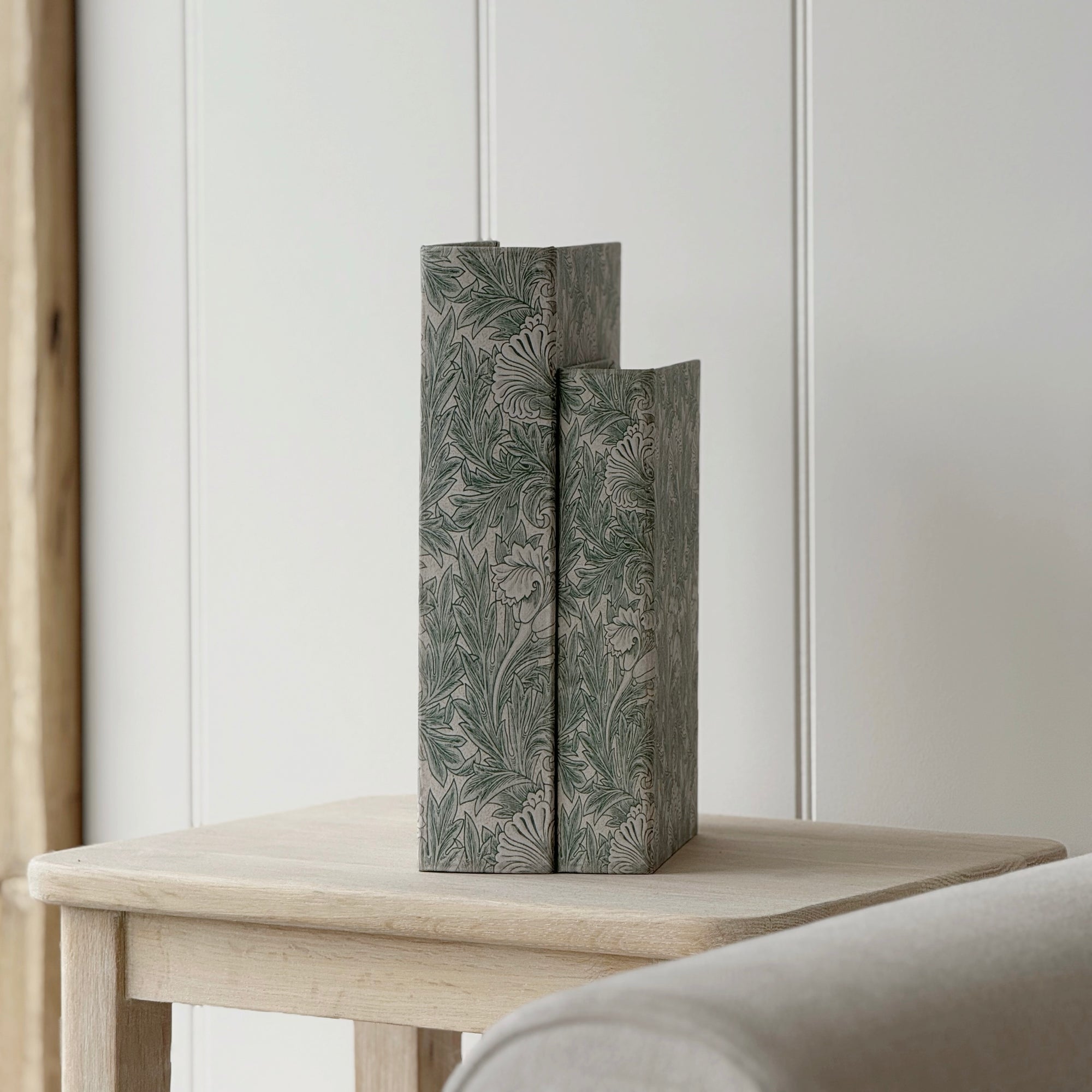 Set Of 2 Floral Book Boxes