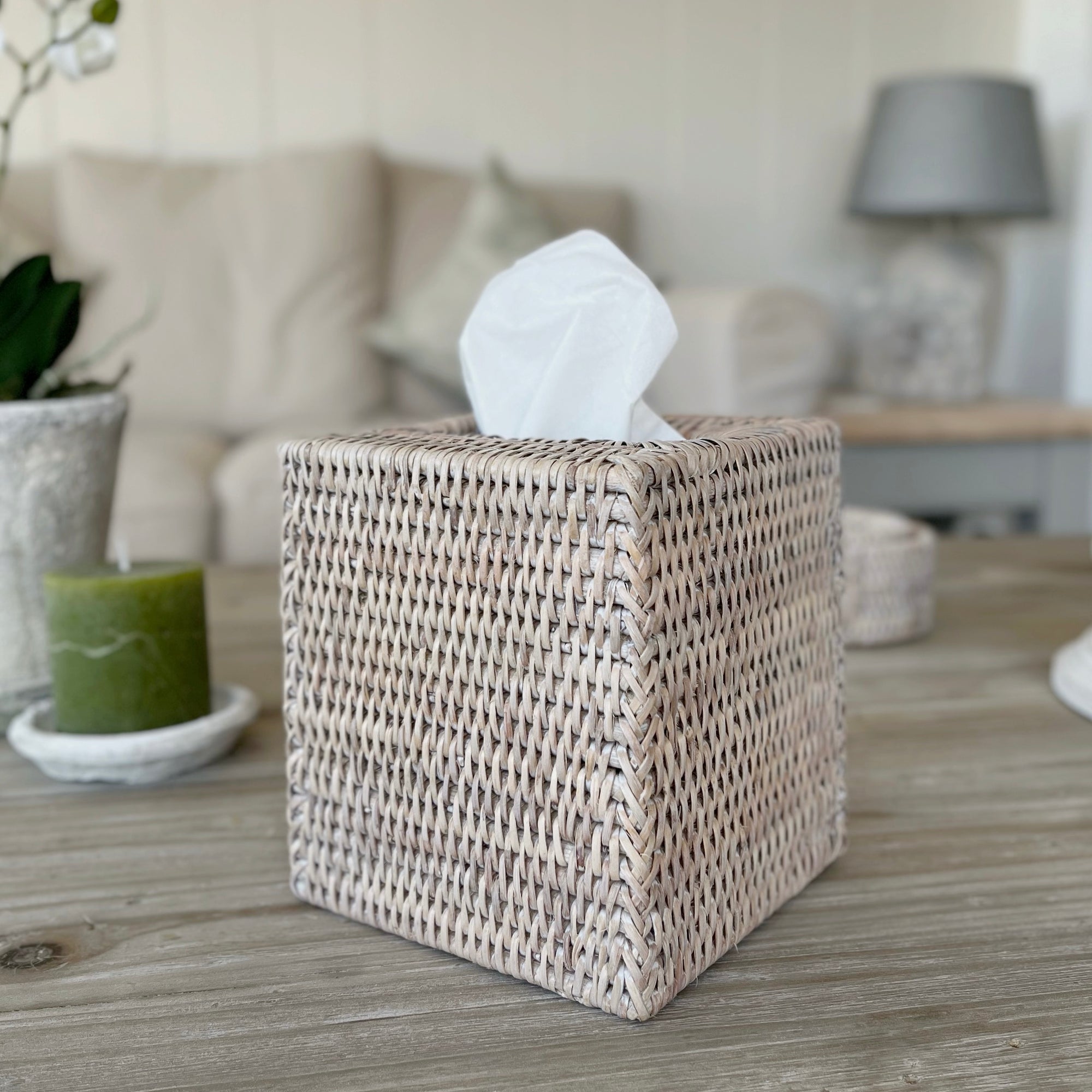 Rattan Tissue Box