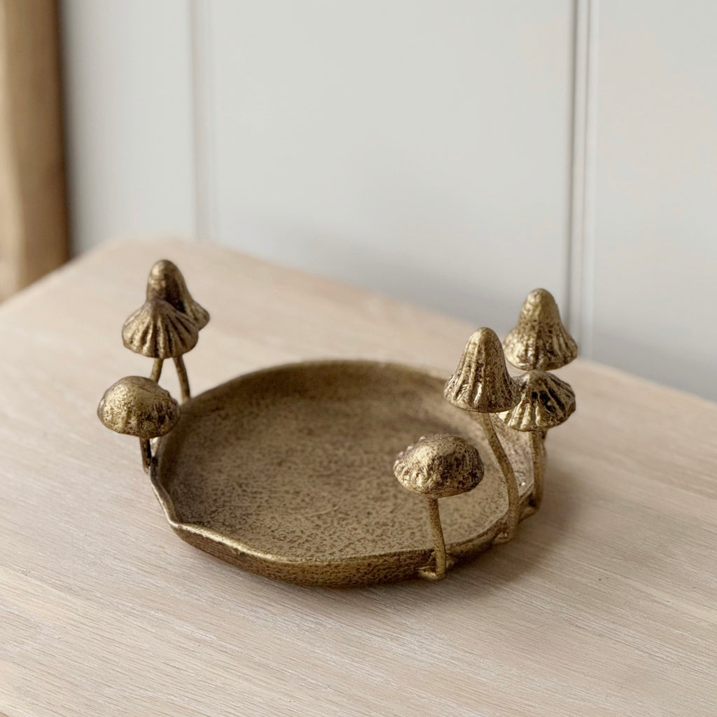 Gold Mushroom Tray
