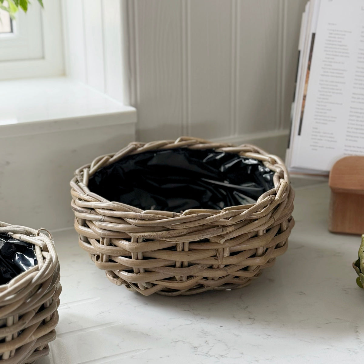 Rattan Round Planter