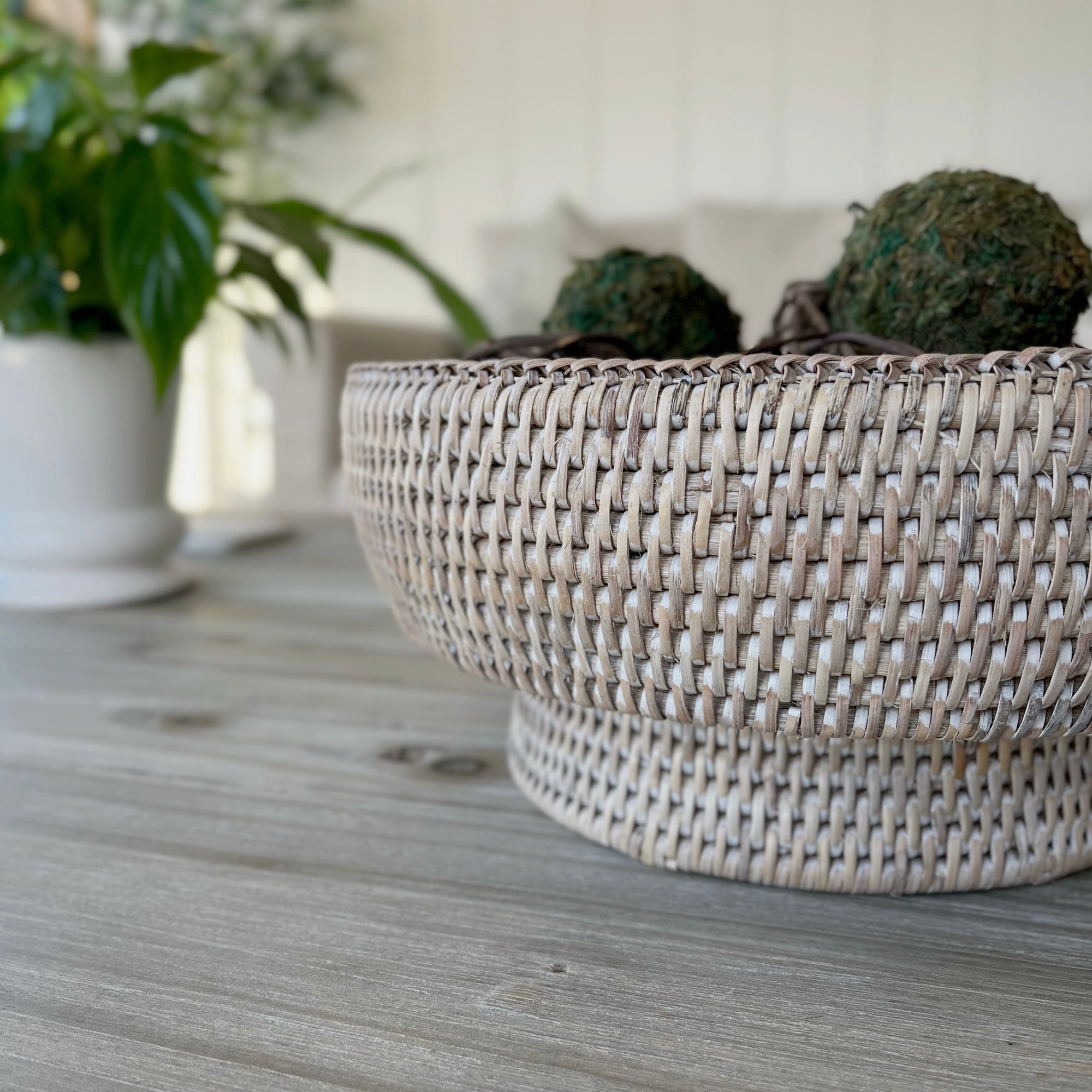 Rattan Round Bowl