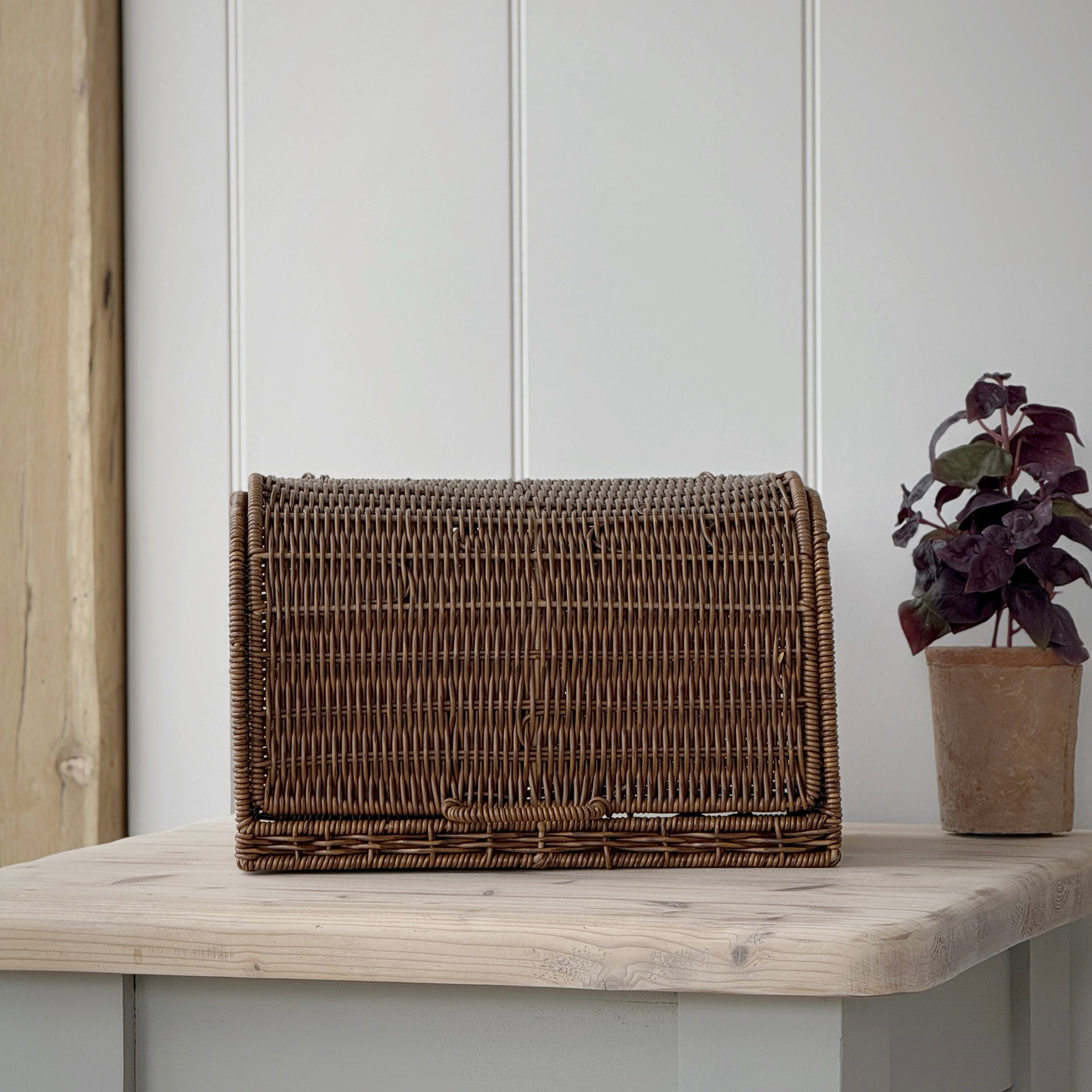 Faux Rattan Bread Basket