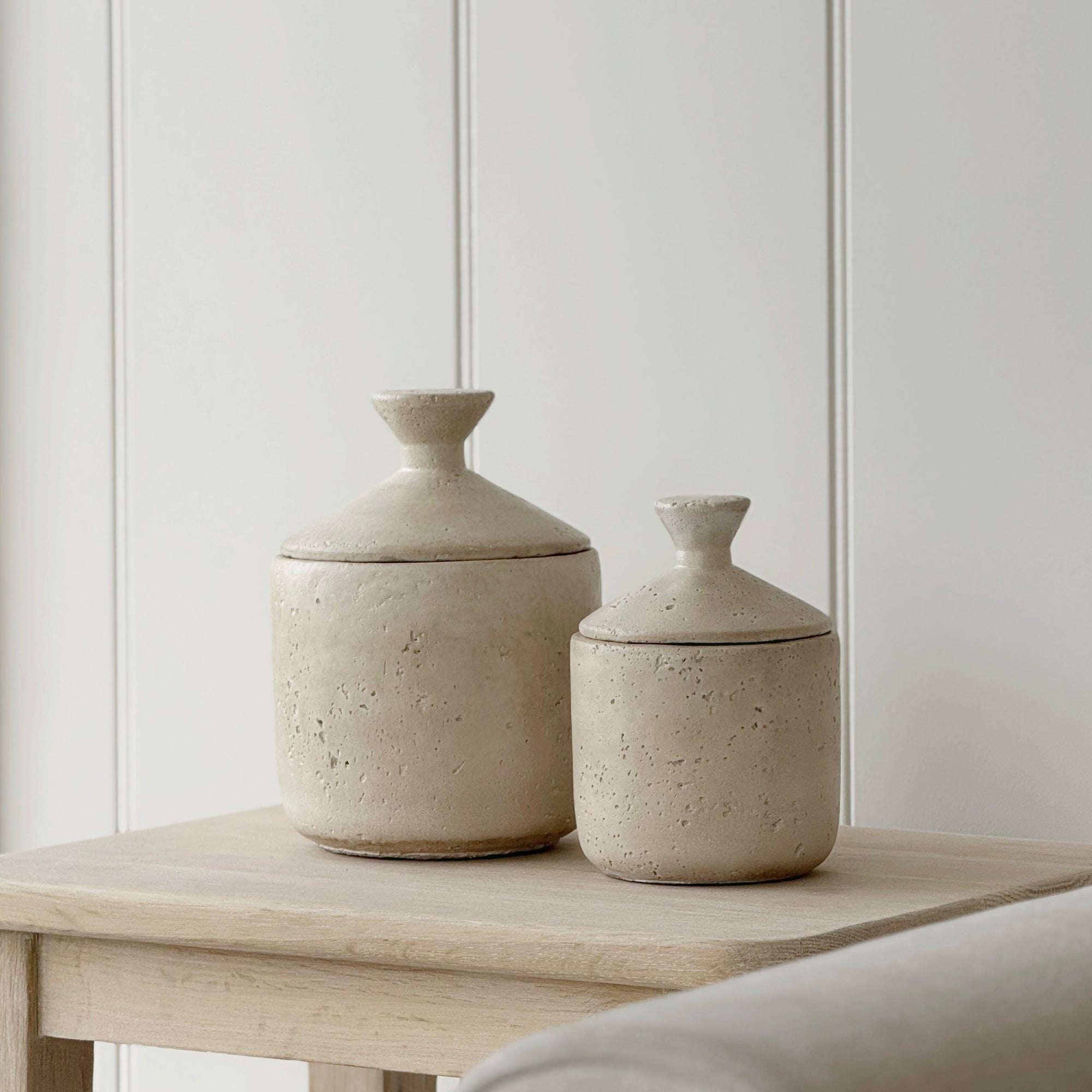 Large Taupe Jar