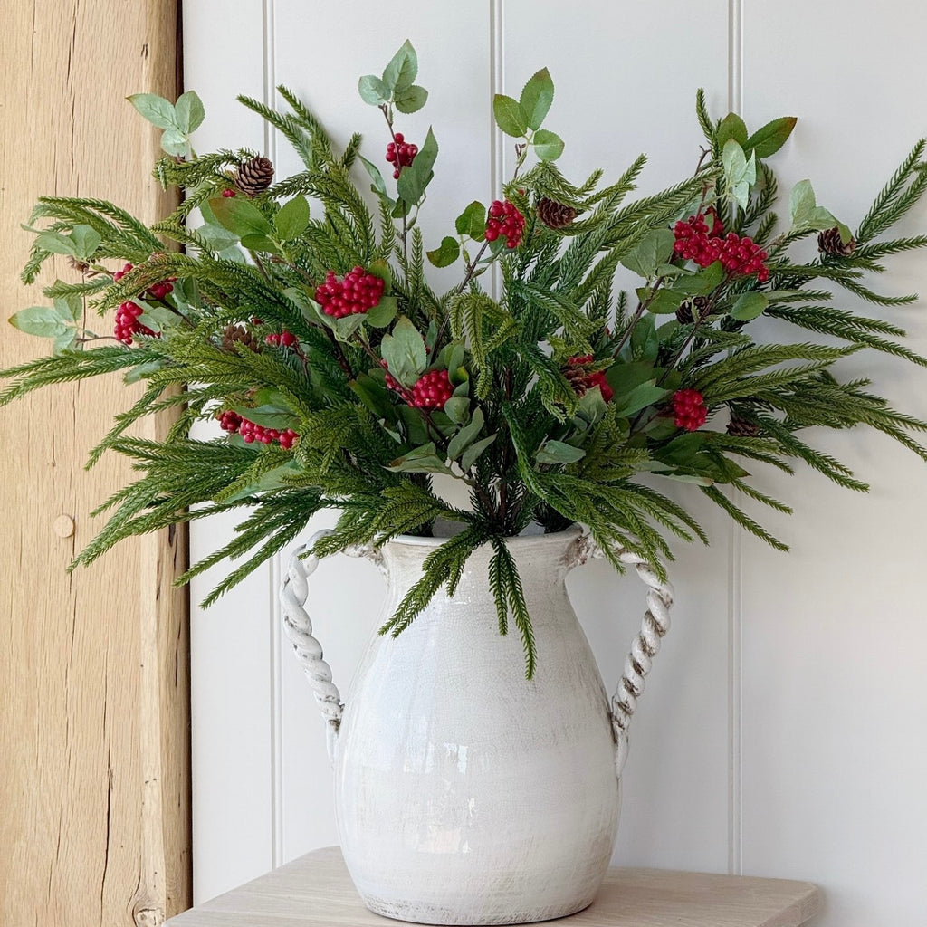 Pine Spray With Berries & Pinecones