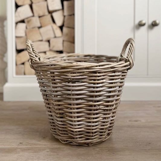 Round Log Basket