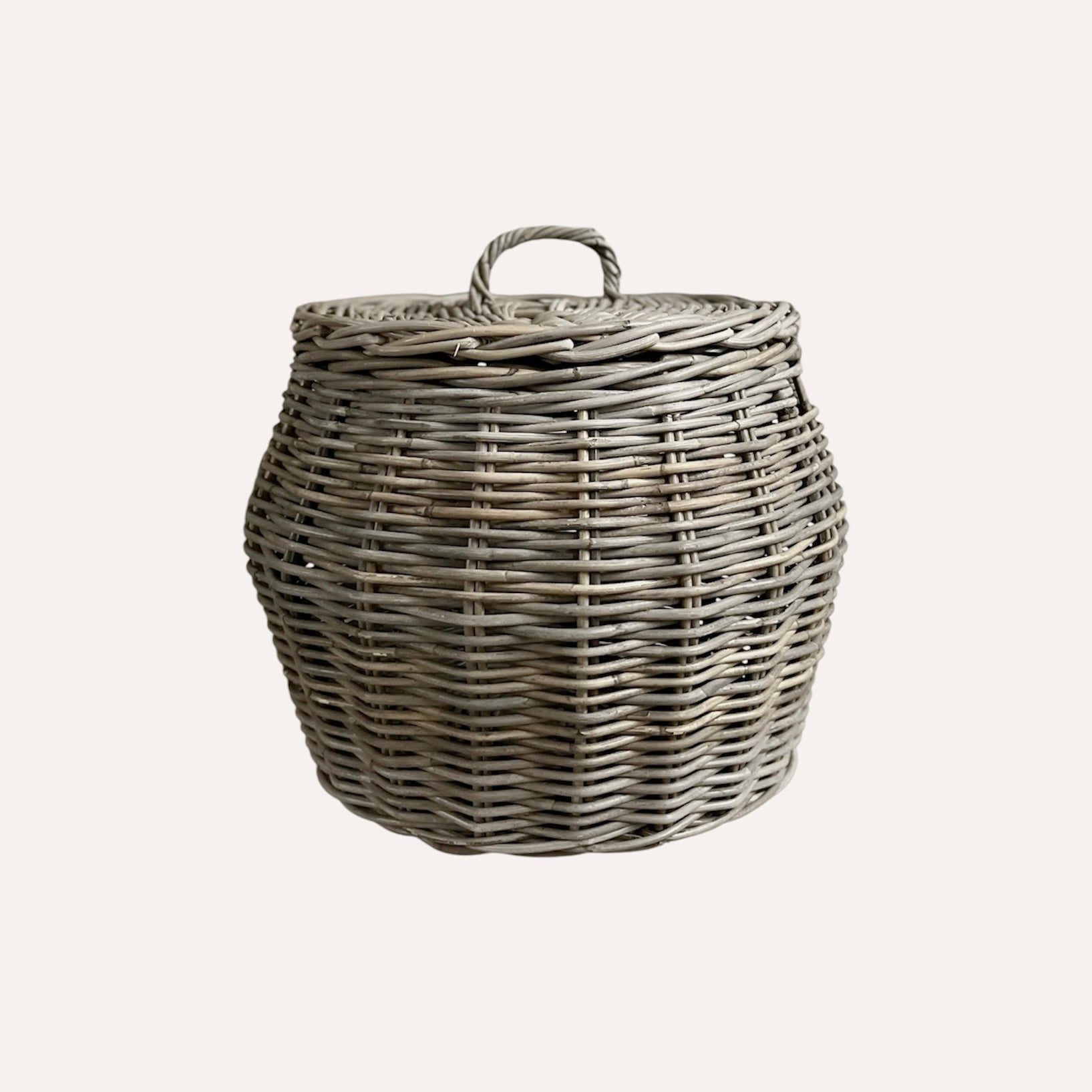 Large Round Storage Basket With Lid