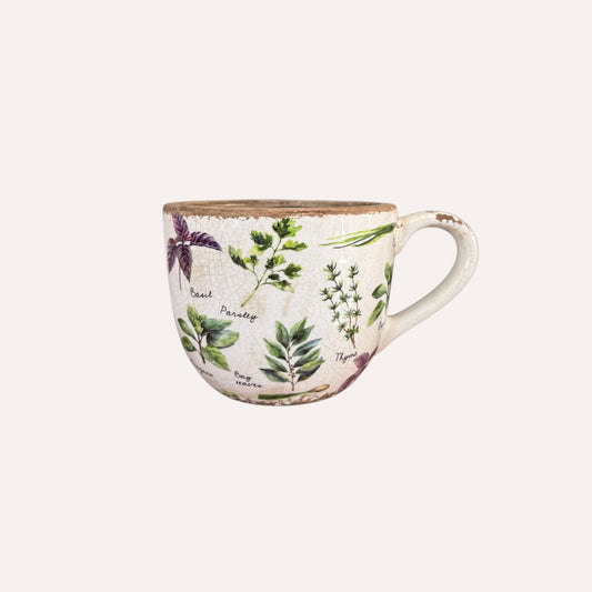 Green Leaf Mug Planter