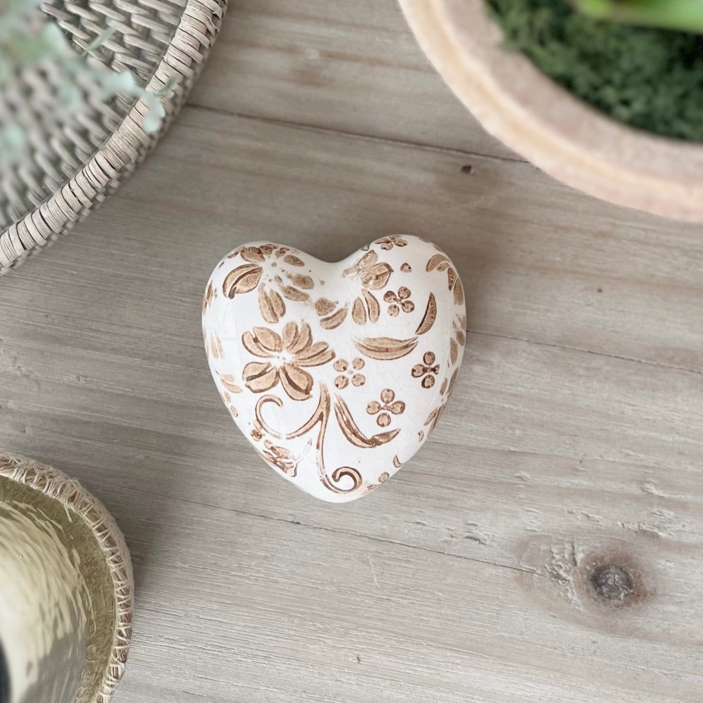 Vintage Style Ceramic Heart