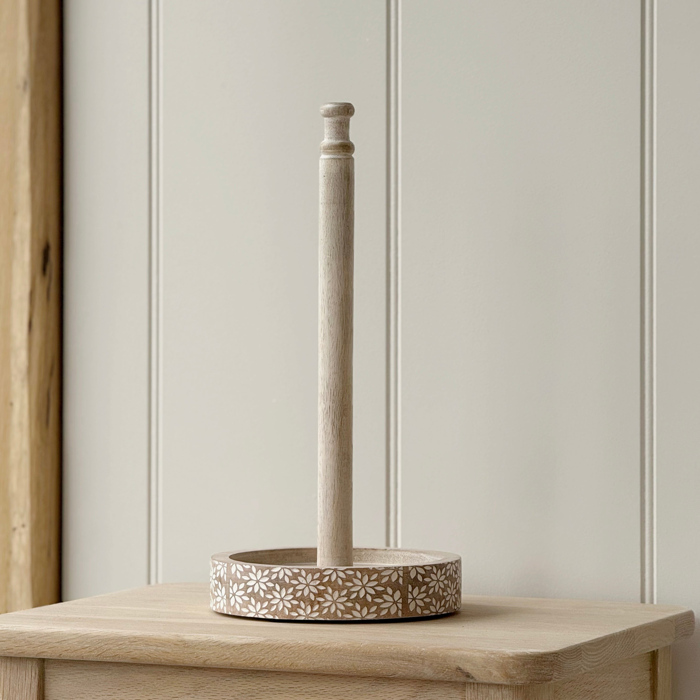 Mango Wood Kitchen Roll Holder