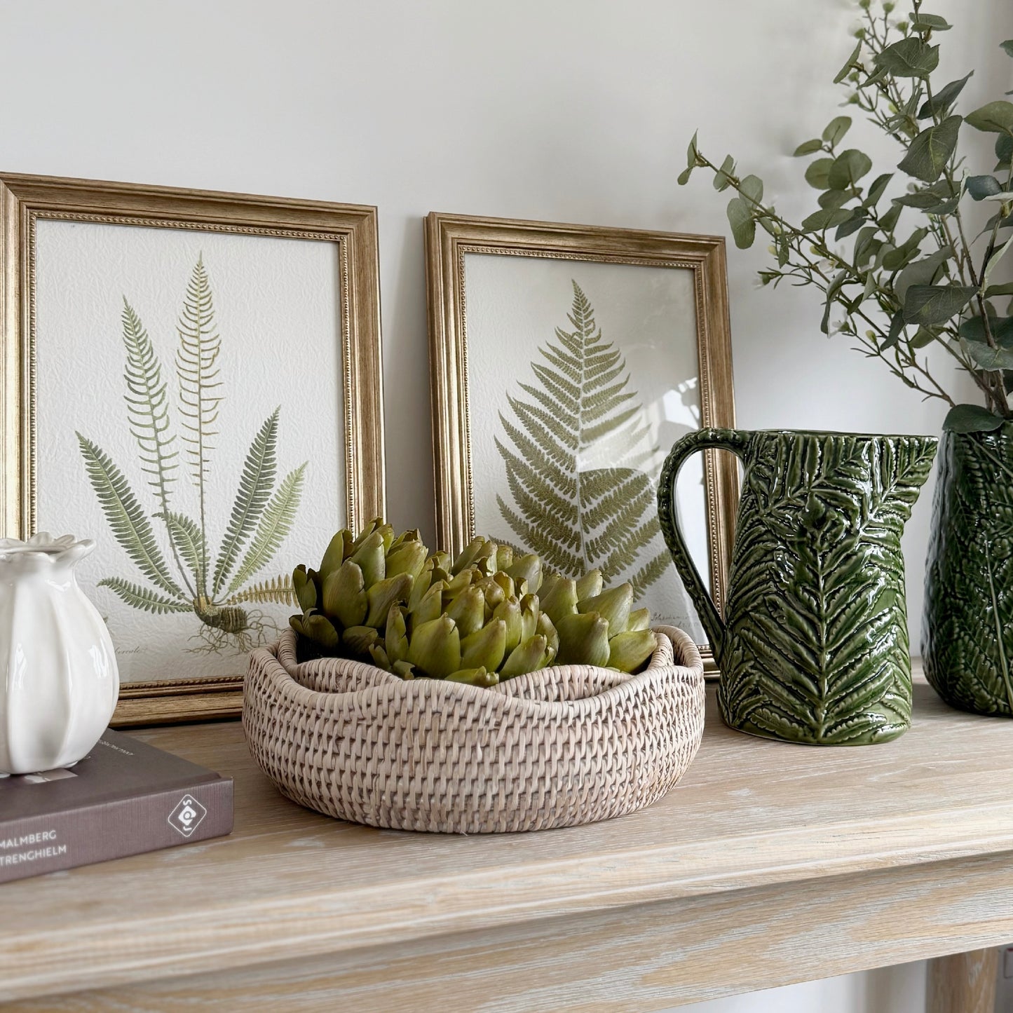 Rattan Scallop Bowls