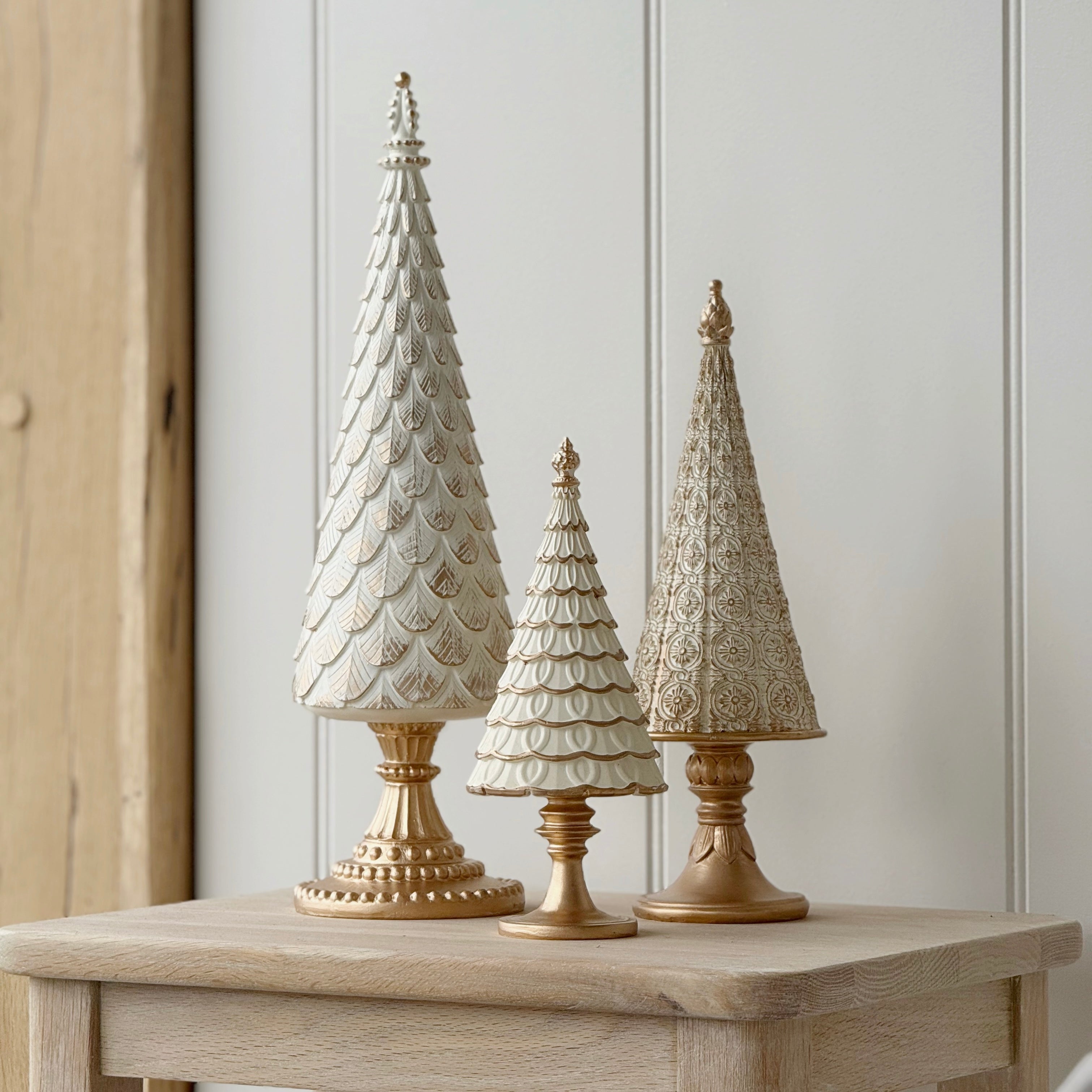 Short Antique Cream Christmas Tree