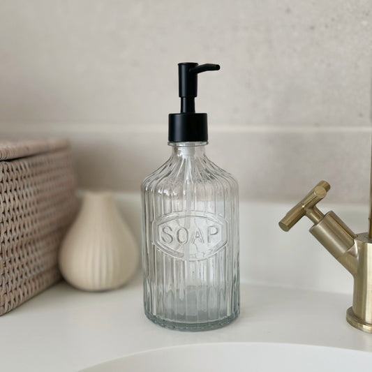 Clear Glass Soap Dispenser