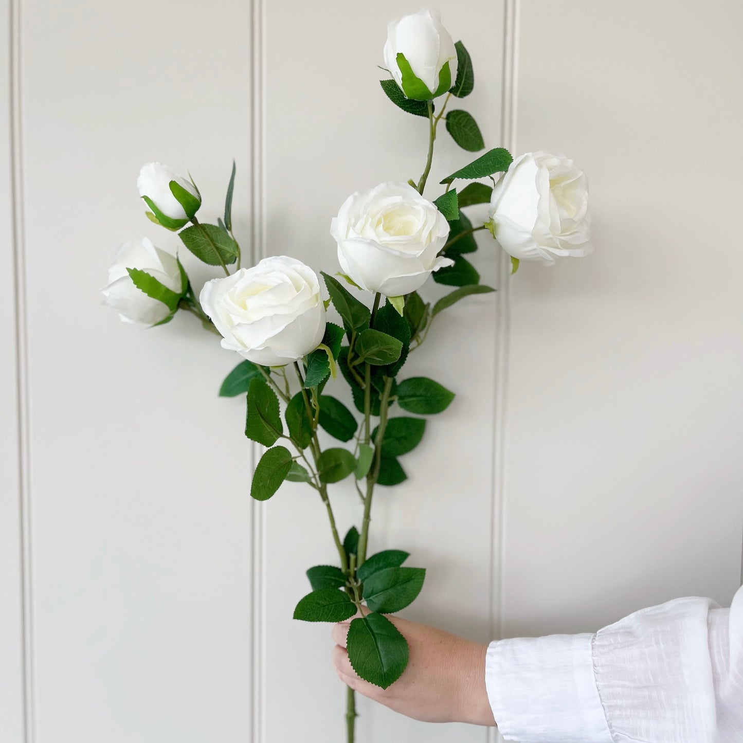 White Gemma Rose Spray