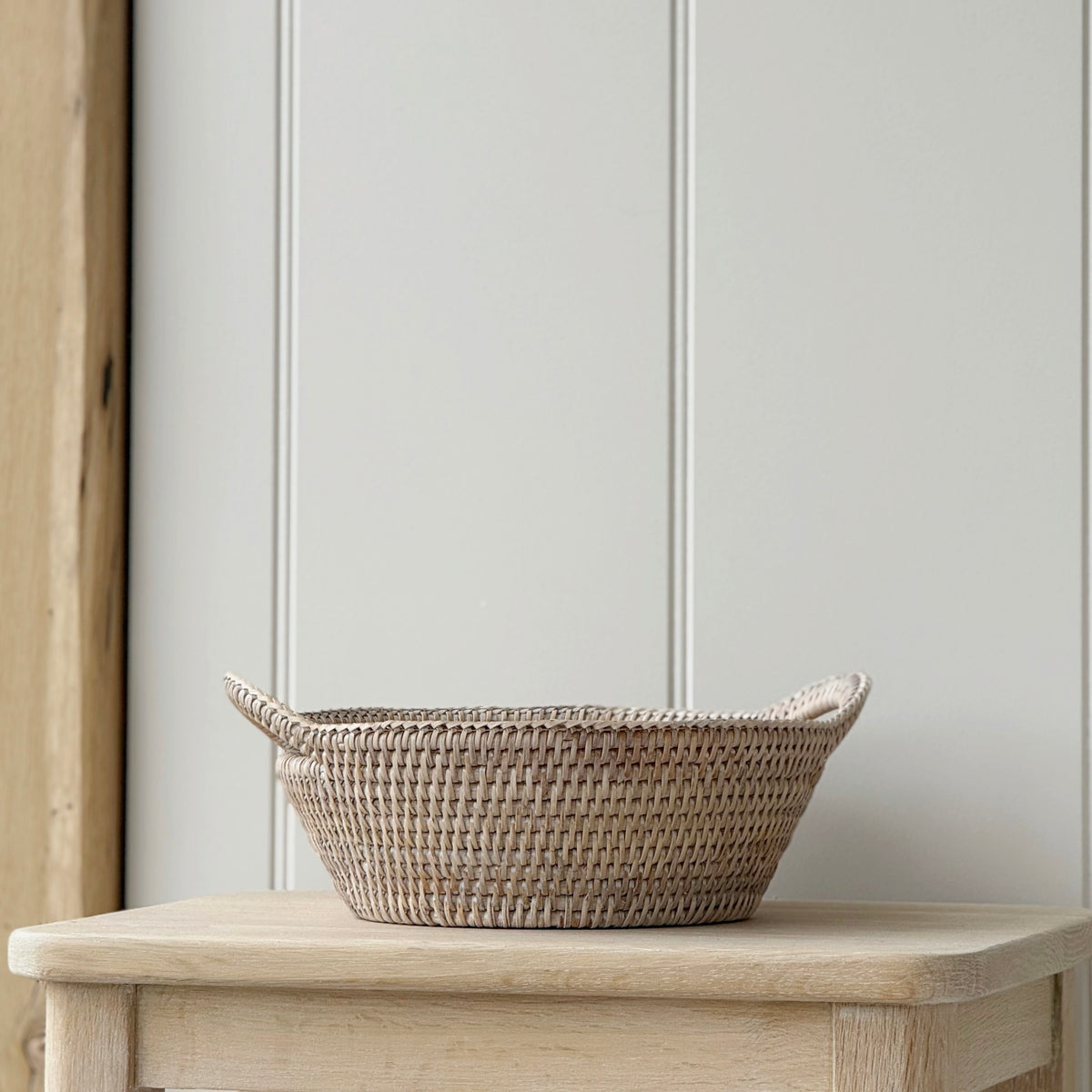 Rattan Round Basket Tray