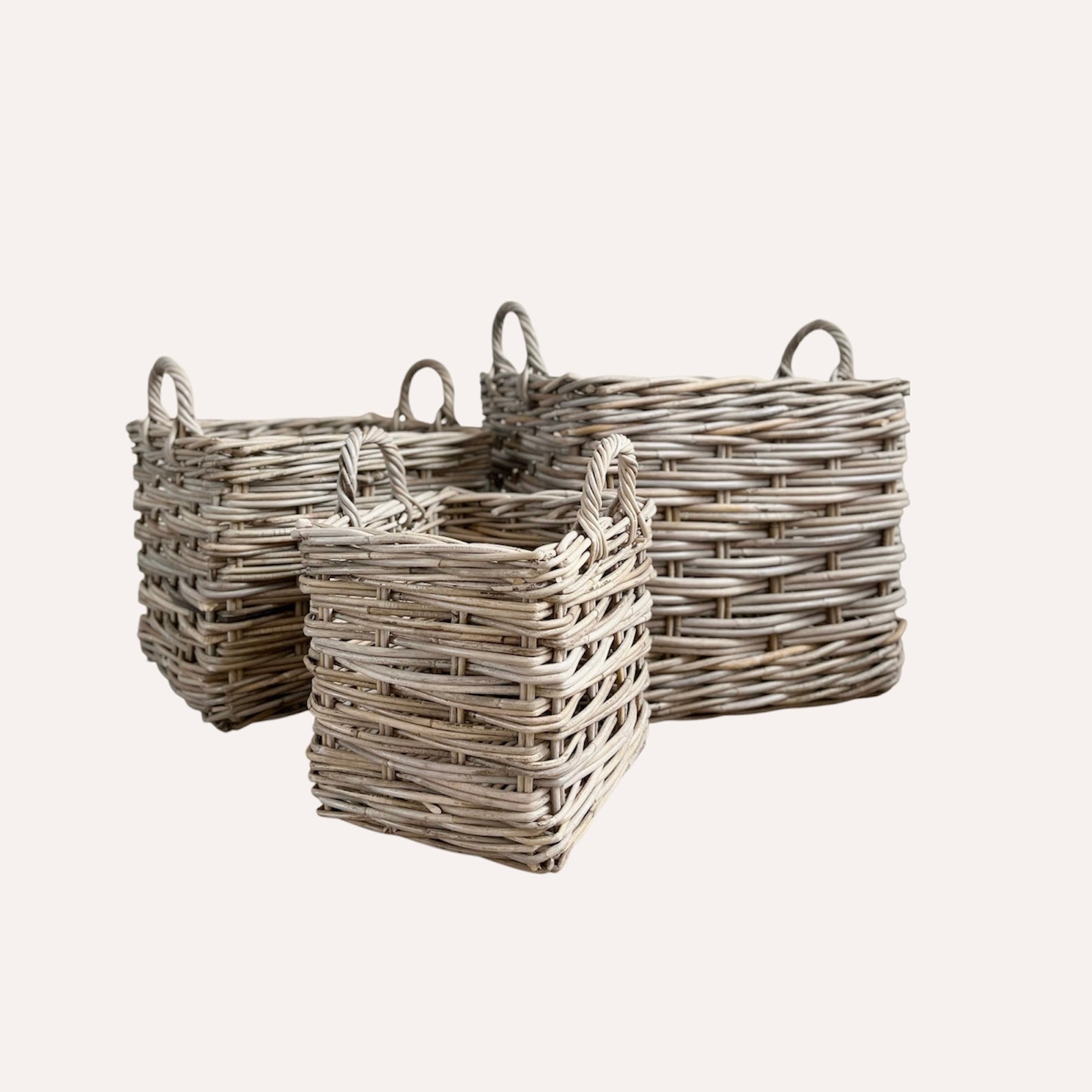Square Weave Log Basket