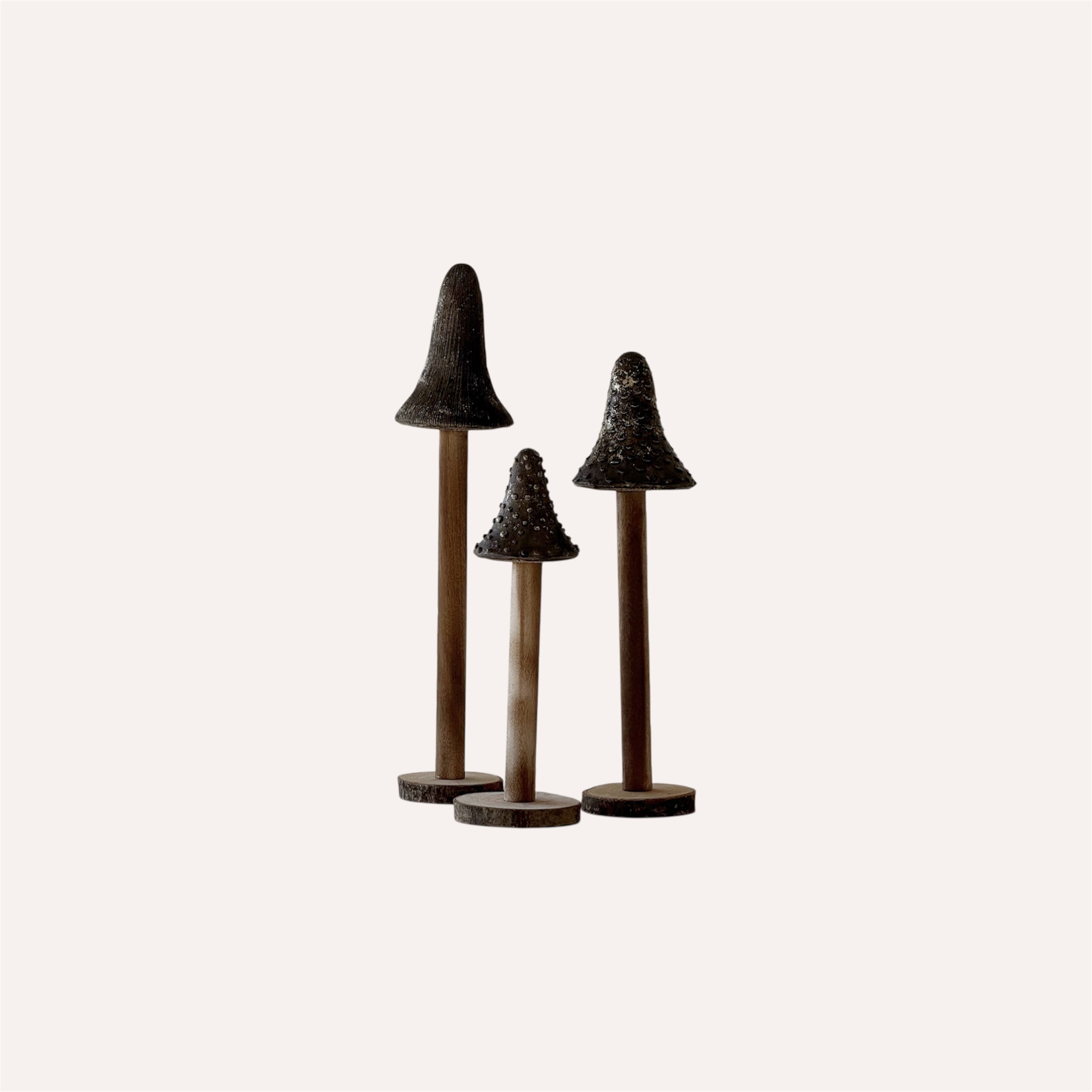 Set Of 3 Toadstools