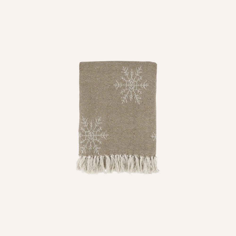 Latte Snowflake Throw
