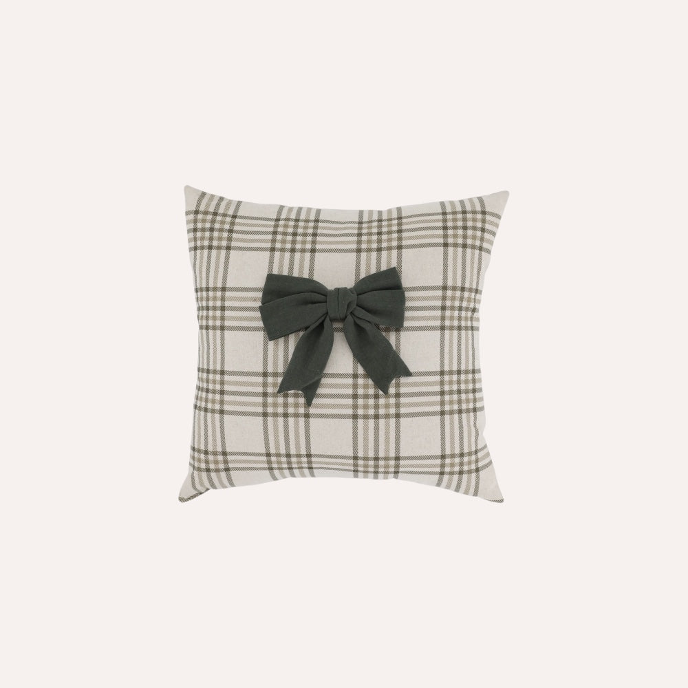 Linen Bow Cushion Cover