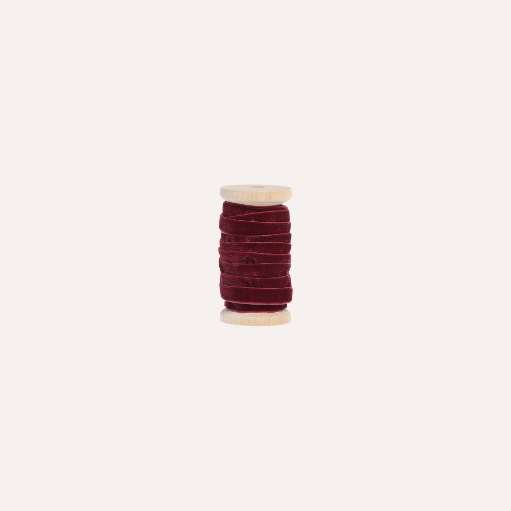 Velvet Ribbon on wooden spool