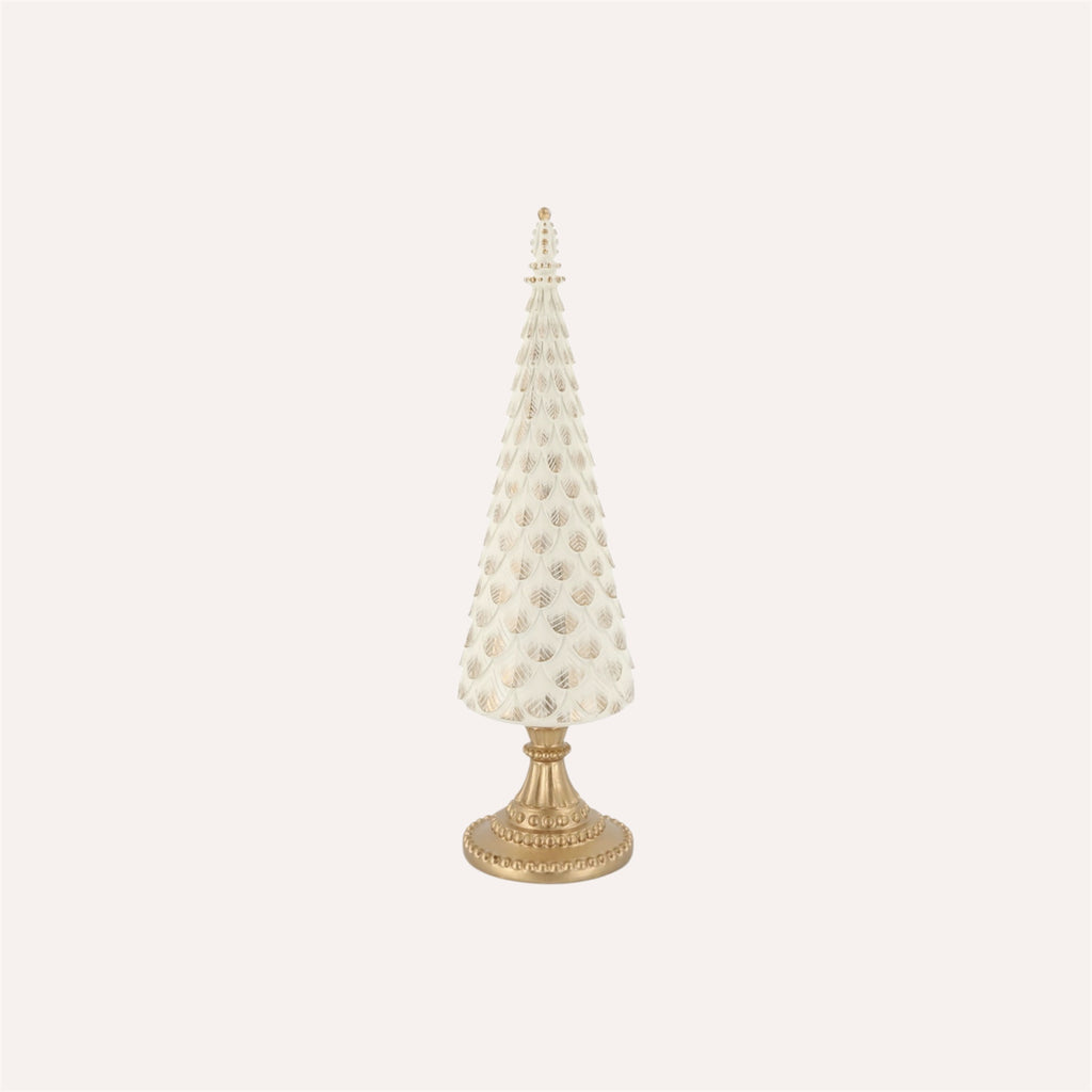 Tall Antique Cream Christmas Tree